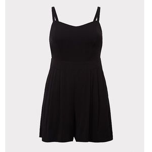 TORRID BLACK CHALLIS ROMPER